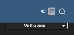 Reader mode toggle appearing in the top navigation with the table of contents collapsed into an 'On this page' dropdown.